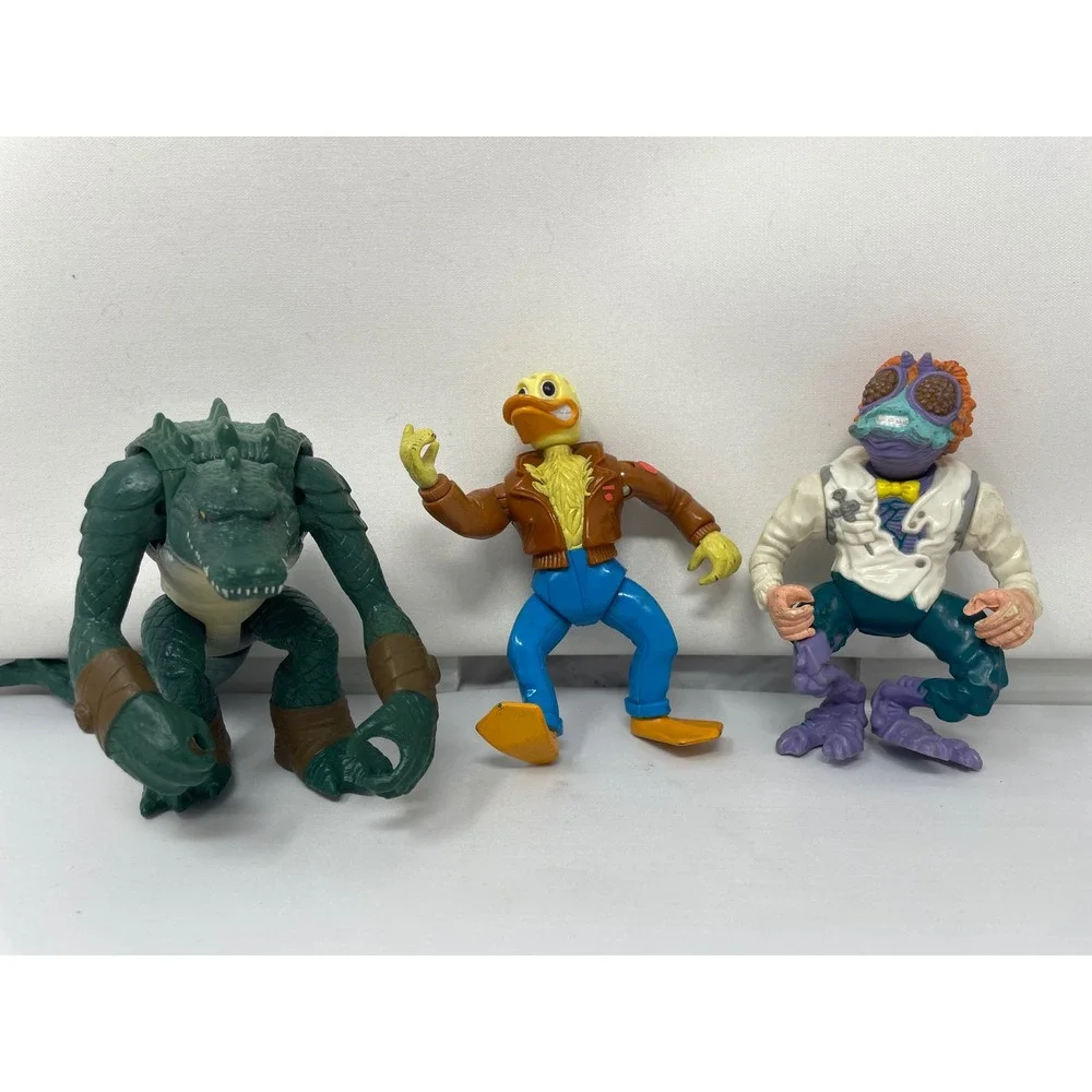 Vintage TMNT Villains Lot – Leatherhead, Ace Duck,‎ Mutagen Man – 1989-90